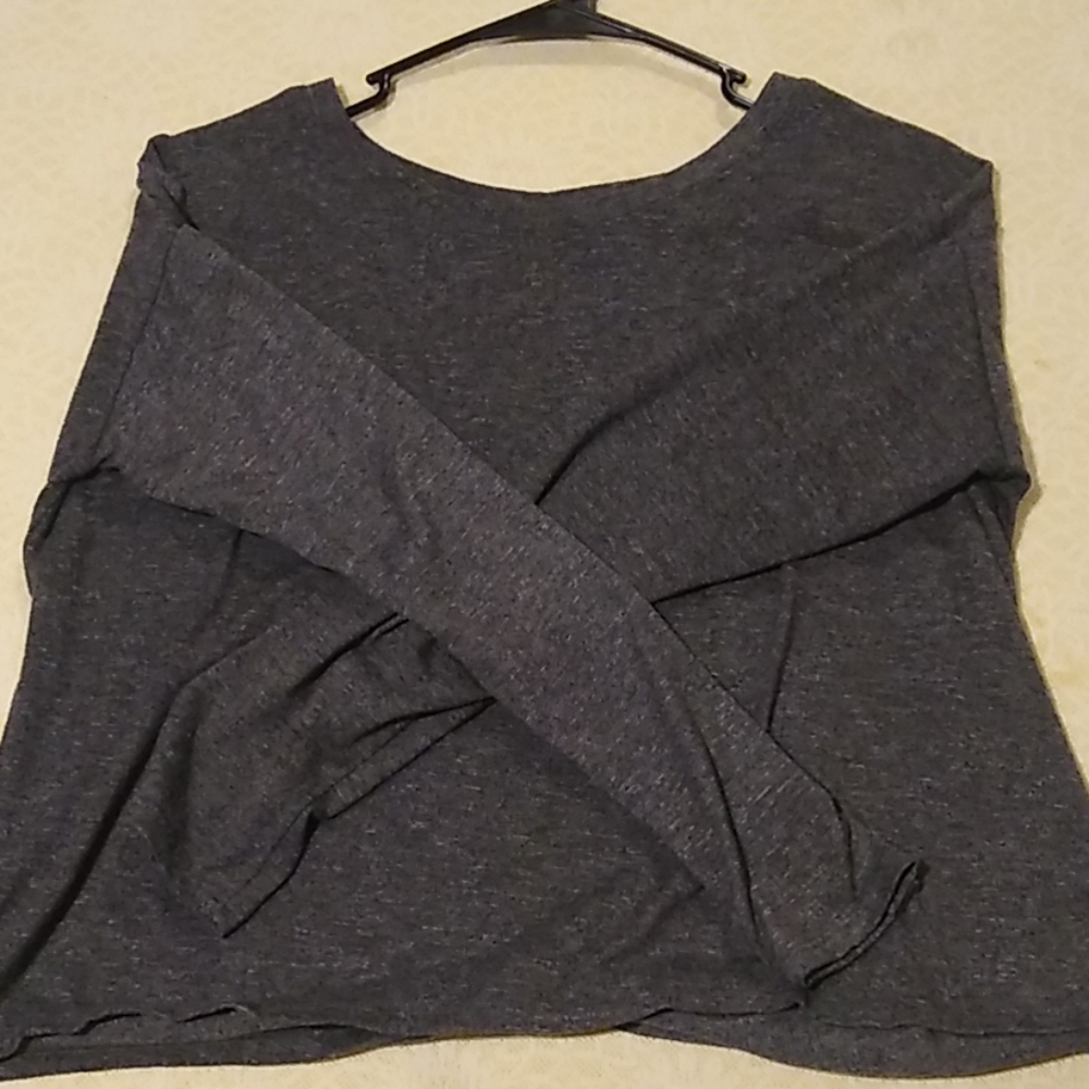 Athleta Long Sleeve Open Back Crop Shirt